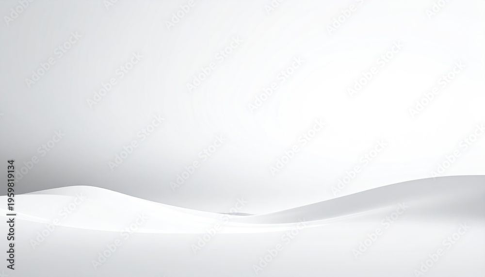 Obraz premium Serene Snowy Landscape with Rolling Hills.