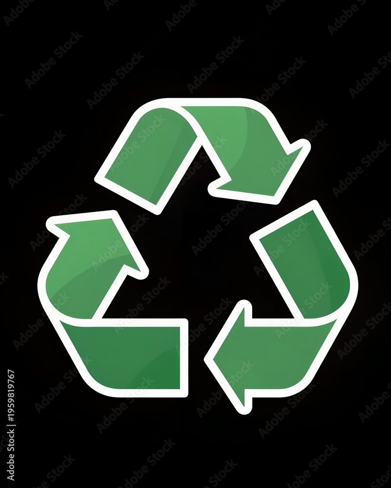 Obraz premium Universal Green Recycle Symbol for Environmental Protection and Sustainability