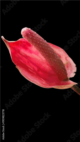 Clean SVG illustration of a vibrant red tulip, perfect for digital projects. Scalable vector ideal for web design, logos, icons, and print. Elegant and fresh floral graphic.