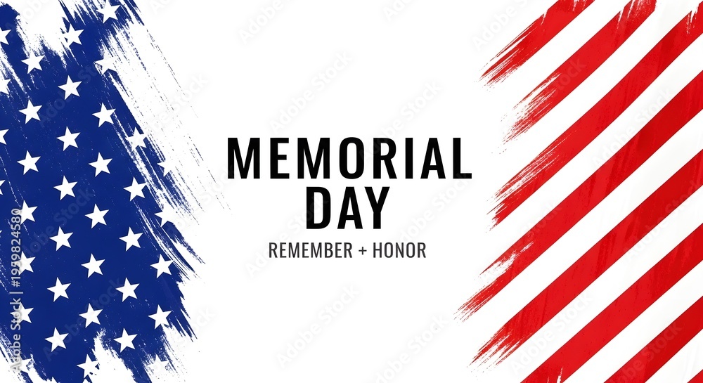 Fototapeta premium Memorial day tribute honoring fallen heroes on america's day of remembrance