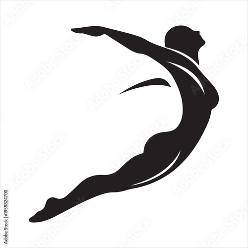  Swimmer silhouette vector silhouette outline logo design concept illustration idea