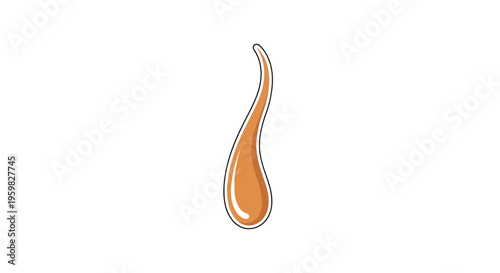 Orange liquid drop shape, fluid cosmetic cosmetic drop, abstract background