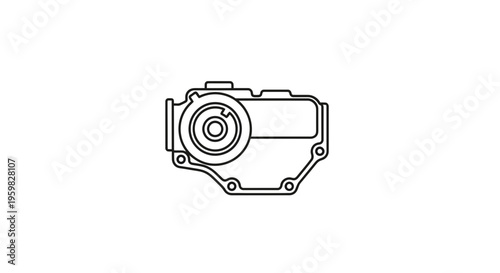 Oil Pump Housing Outline, Automotive Engine Part, Mechanical Component