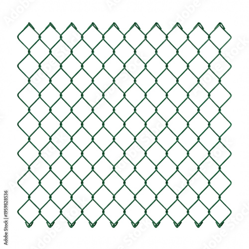 Green Chain Link Fence Mesh Pattern