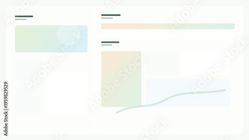 Wellness clinic gradient UI background with airy service cards, soothing therapy panels, and elegant editable interface for modern care apps online UI