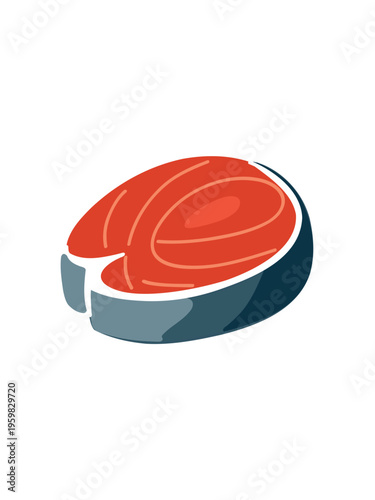 fresh tuna steak isolated on clean white background