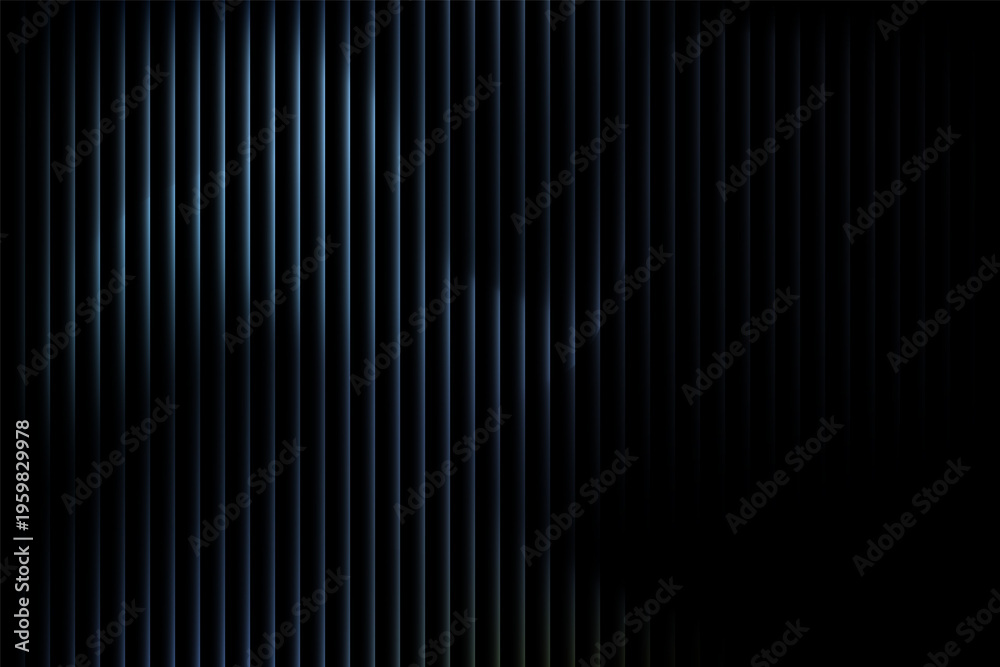 Fototapeta premium Abstract dark blue vertical lines background with gradient glow, modern futuristic striped texture, minimal tech pattern for digital wallpaper design