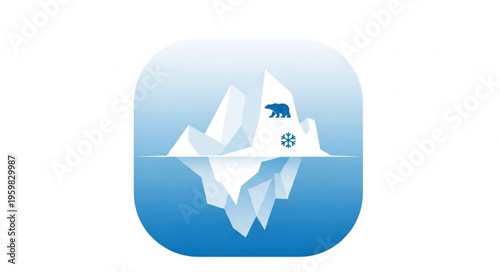 Iceberg App Icon - A Symbol of Hidden Depths and Functionality.