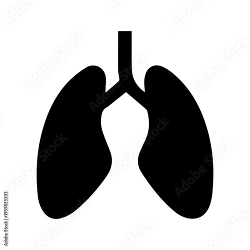 Lung Icon Silhouette