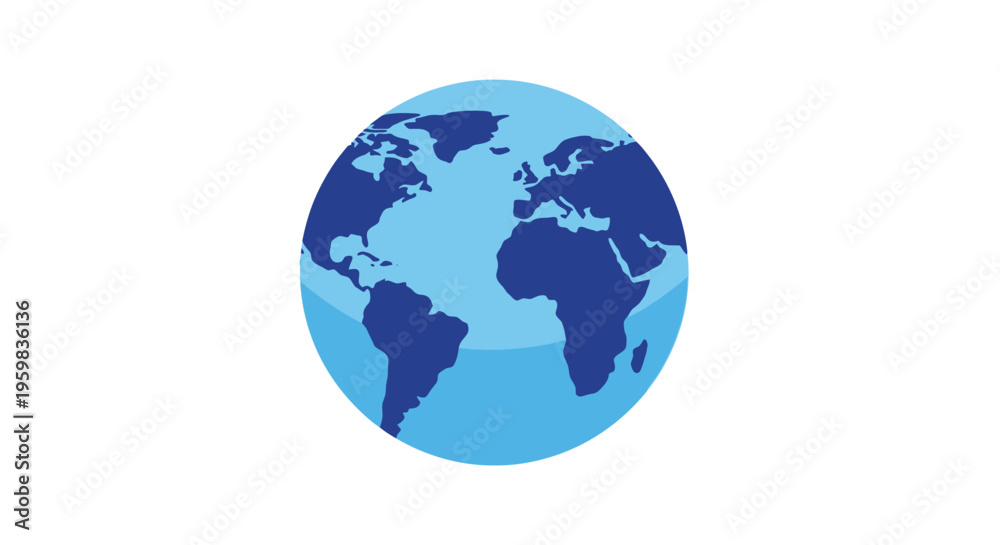 Obraz premium A graphic illustration depicting the planet earth, representing global interconnectedness