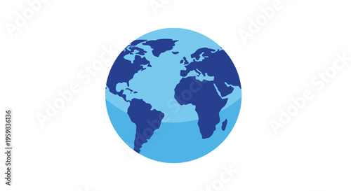 A graphic illustration depicting the planet earth, representing global interconnectedness