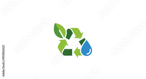 Conceptual illustration depicting sustainable recycling and environmental conservation
