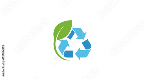 Eco-friendly symbol representing recycling, renewable resources, and environmental responsibility