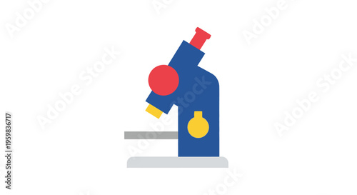 A schematic of a microscope, perfect for scientific visualizations and educational content