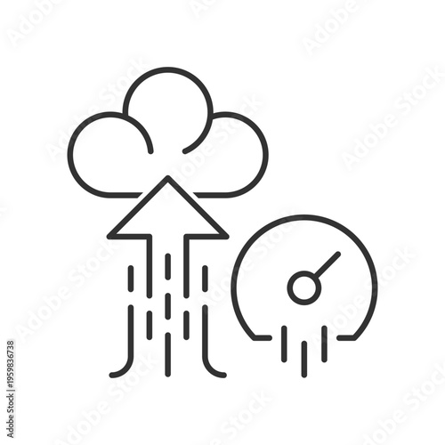 Cloud Upload Speed Icon