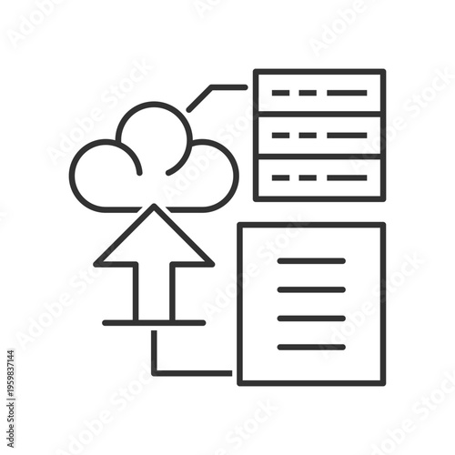 Cloud Document and File Upload Icon