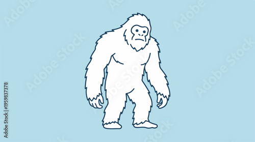 Bigfoot standing on ground.