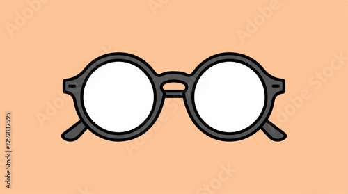 Black Round Spectacles Eyewear.