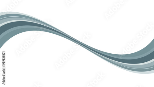 Abstract wave background with flowing blue-grey lines