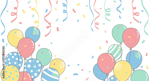 Colorful balloons for celebration party.