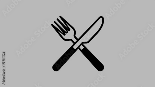 Crossed Fork and Knife Icon.