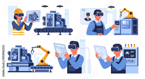 Industry 4.0 Smart Factory with AR/VR Integration: Digital Manufacturing, Automation, and Remote Assistance in Modern Production