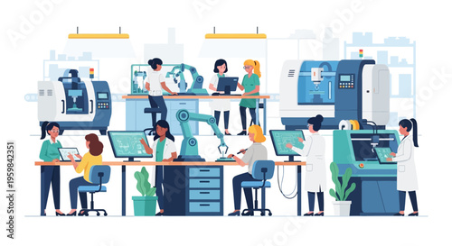 Women in Modern Manufacturing: Engineers & Scientists Operating Robotics, CNC & 3D Printers