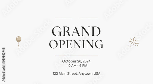 Grand Opening Invitation Card Design.
