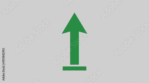 Green Up Arrow Sign Symbol.
