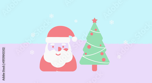 Santa Claus Wearing Glasses Smiling.