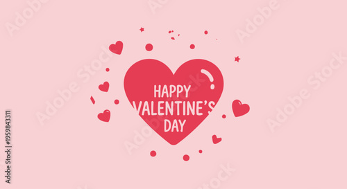 Happy Valentines Day Heart Symbol.