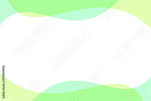 黄緑の抽象ウェーブフレーム背景