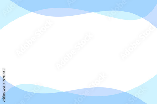 水色の抽象ウェーブフレーム背景