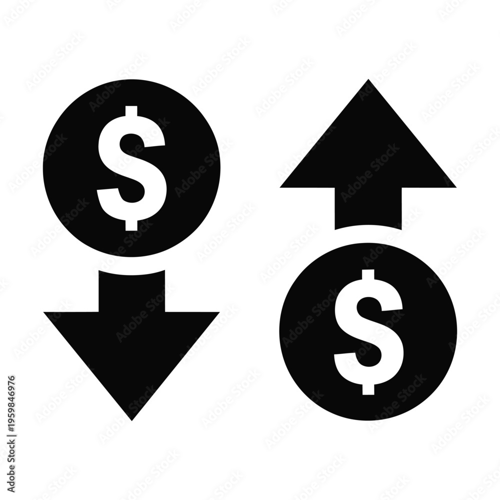 Obraz premium Financial market trends and exchange rates