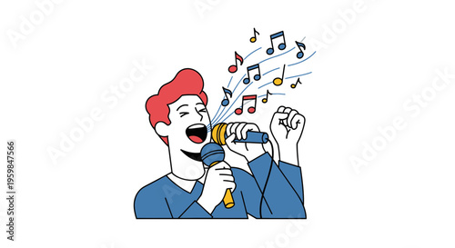 Man singing into a microphone 2.