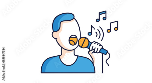 Man singing into a microphone 4.