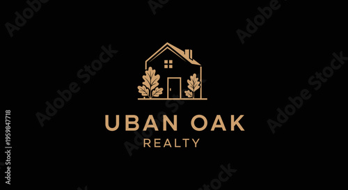Uban Oak Realty Company Logo Design.