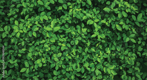 Lush Green Foliage Background Vector