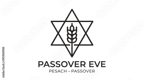 Passover Eve Symbol with Star of David