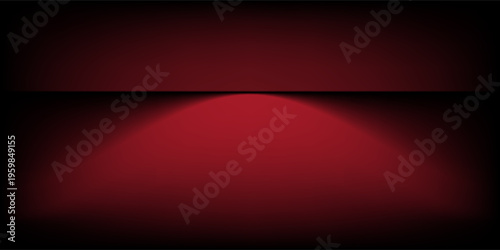 Abstract gradient podium background. Empty red 3D studio background. Clean scene for product presentation mockup template. eps 10