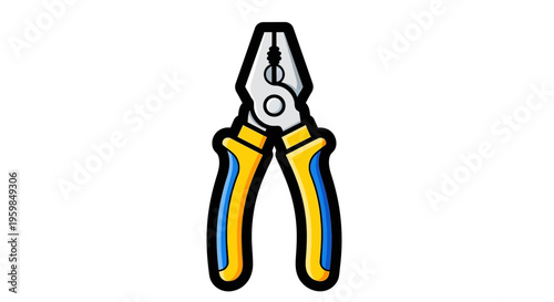 Isolated cartoon pliers on a white background