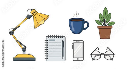 Desk lamp on a table indoors.