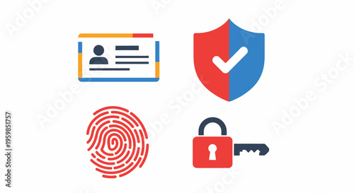 Digital Security and Identity Icons.