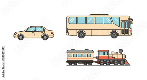 Vehicles on road transportation system.