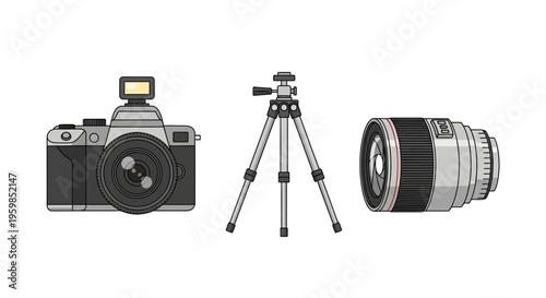 Camera equipment photography tools.