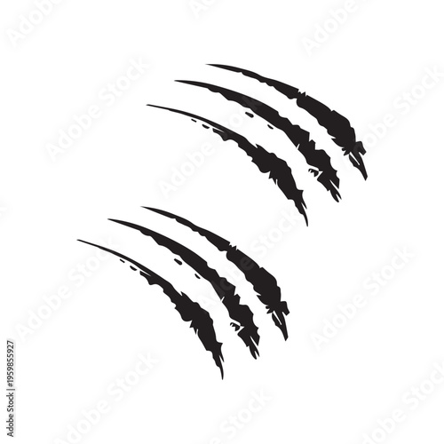 Panther scratches silhouette vector flat illustration design on a white background