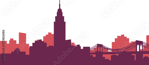 New York city skyline prepared in vector