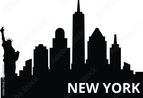 New York city skyline prepared in vector