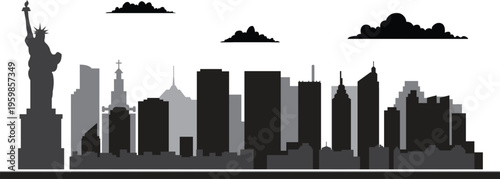 New York city skyline prepared in vector