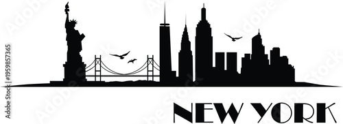 New York city skyline prepared in vector